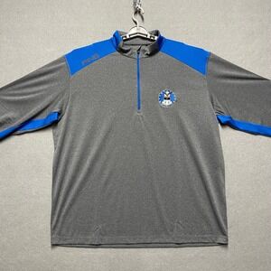 US Air Force Academy USAFA Pullover Mens XXL 2XL Gray Blue Ping Golf 1/4 Zip Top